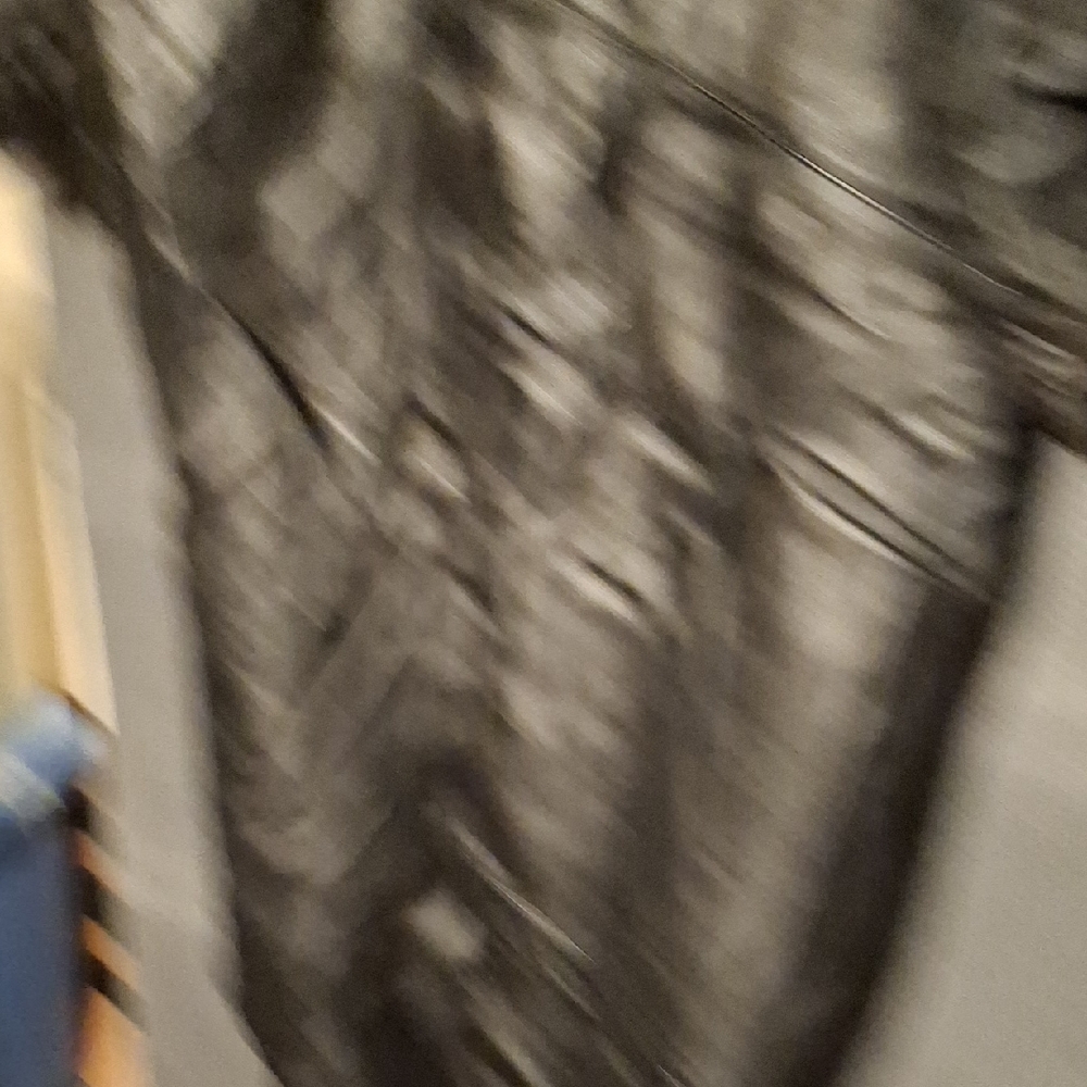 Women's Black Leather Coat - Picture 5 of 5